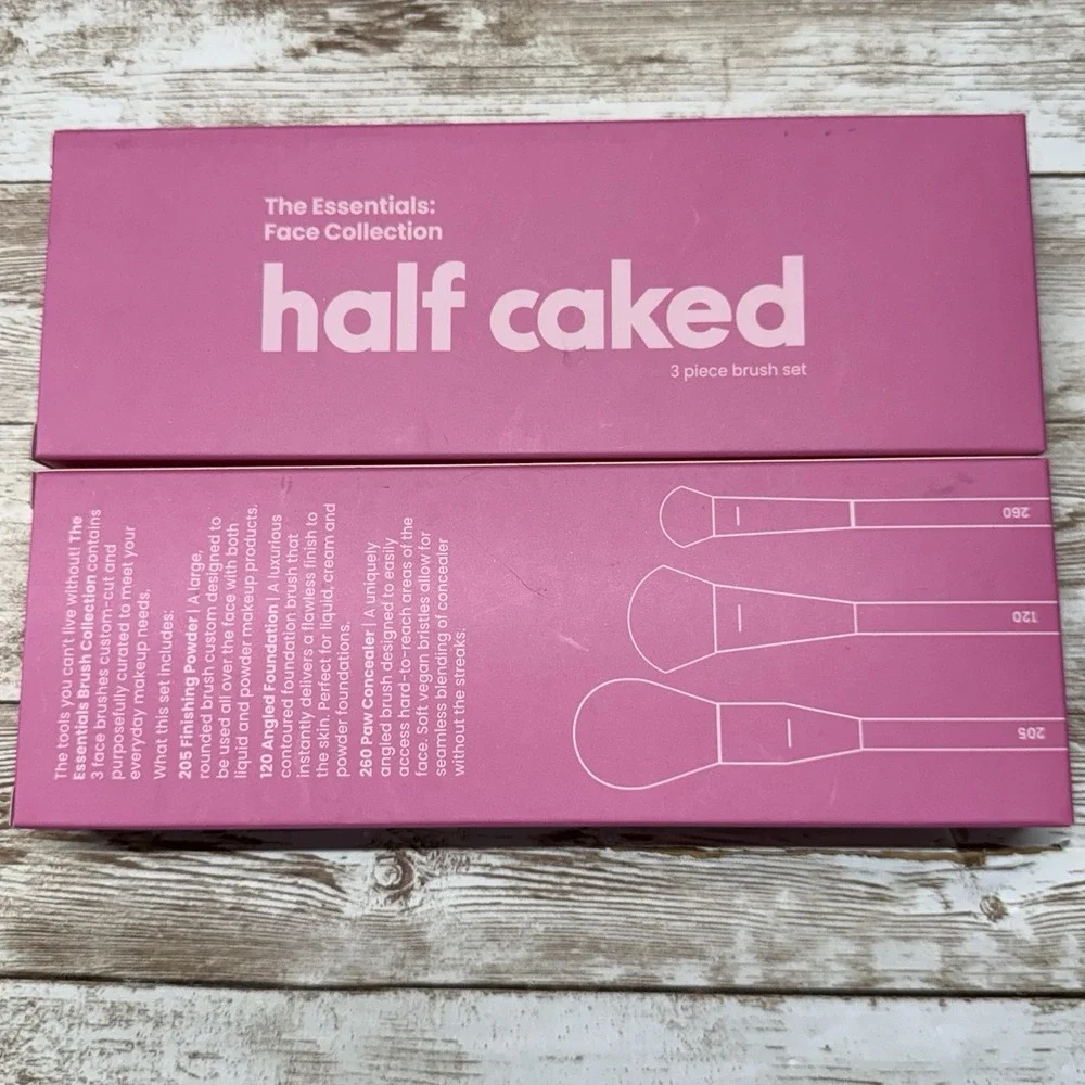 Lot Of 2‎ Half caked The Essentials: Face Collection high end makeup brushes